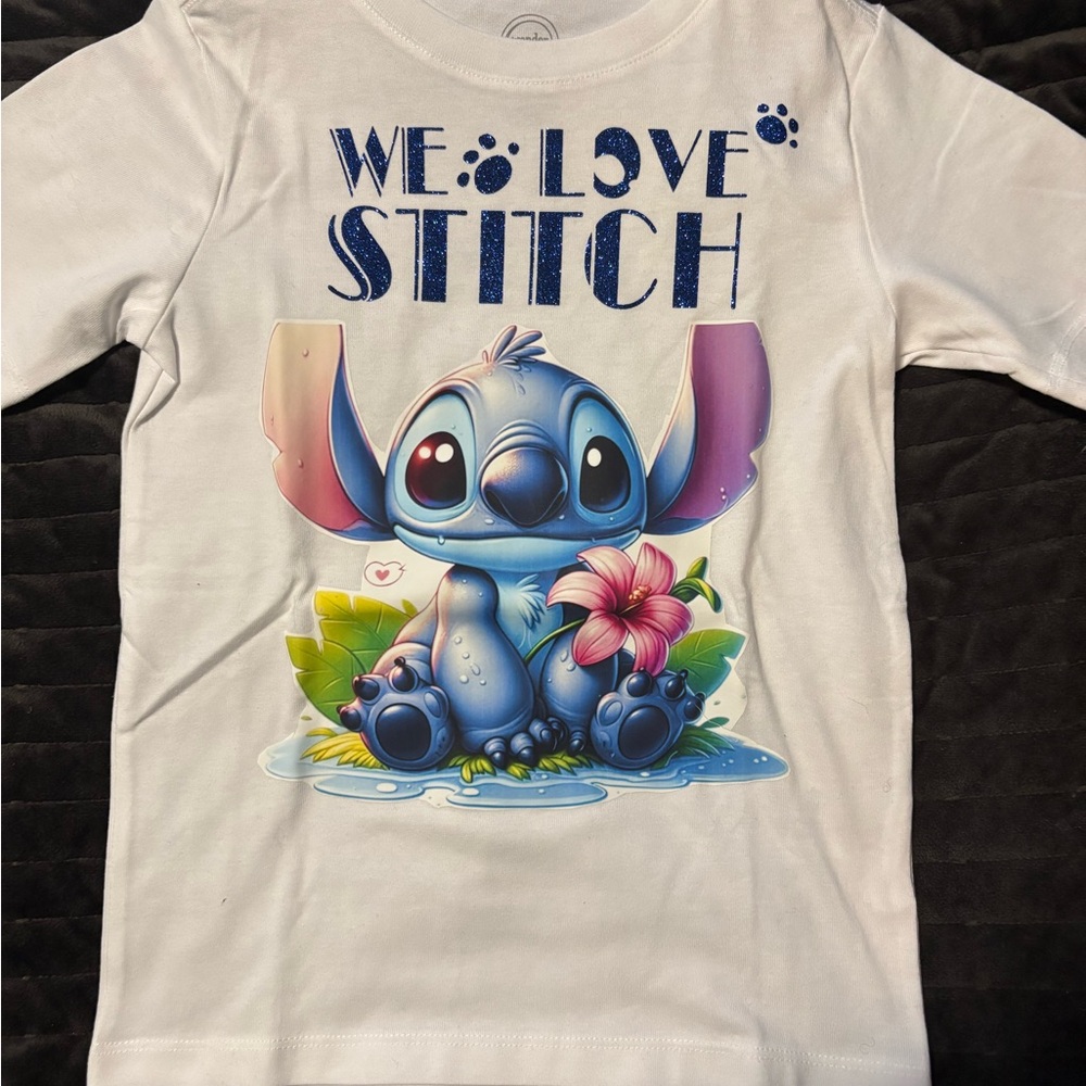 Disney Kids Stitch Graphic T-Shirt - White